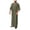 A-Green759, variant on JAJAHO Mens Thobe Arab Robe Casual Loose Fit Half Sleeve Retro V Neck Abaya Pocket Ankle Length Kaftan For Men