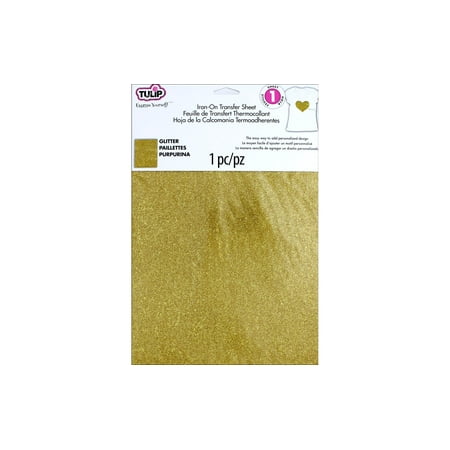 Tulip Iron-On Transfer Sheet 8.5"X11" 1/Pkg-Gold Glitter