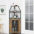 thumbnail image 5 of Zzistar Corner Bar Cabine, Wine Cabinet with Removable Glass Shelves, Sideboard Buffet Cabinet, 5 of 7