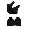 thumbnail image 5 of INSPIRE CHIC Women's Removeable Pads Seamless Wirefree Sleep Vest Tops Sports Yoga Bras M fit 30A/B Black, 5 of 5