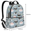 thumbnail image 4 of Lsque Swan Princess On Lake Pattern Backpack – School Travel Canvas Daypack with Ergonomic Padded Straps, Multiple Compartments & Leather Handle, 4 of 5