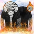 thumbnail image 3 of BadyminCSL Men Plus Size Sherpa Lined Fleece Hoodie Jacket Zipper Hooded Winter Fuzzy Sherpa Lined Camouflage Jackets, 3 of 7