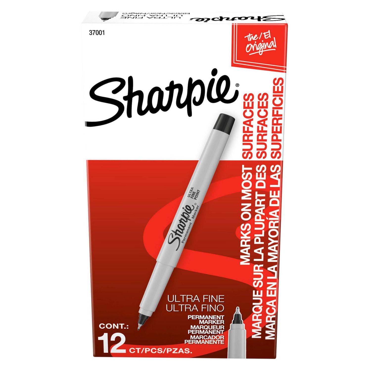 Sharpie Permanent Markers, Ultra Fine Point, Black