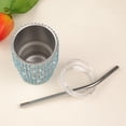 thumbnail image 5 of Sparkling Mini Tumbler Shot Glass, 3 oz Diamond Tumbler Shot with Straw and Lid Cute Tumbler Shot Glass Stainless Steel Double Wall Glitter Bulk for Party Bar Travel Camping, Blue, 5 of 6