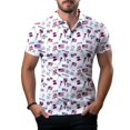 thumbnail image 1 of Camiseta de golf Gdewcro USA Doodle Funny para hombre de manga corta, 1 of 6