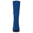 thumbnail image 6 of BLISSFUL STEP Women's Mid-calf Round Toe Block Heel Boots Royal Blue 5, 6 of 7