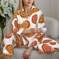 thumbnail image 6 of Honeii Peanuts4 print Women's Pajama Sets Long Sleeve Button Down Sleepwear Nightwear Soft Pjs Lounge Sets-Medium, 6 of 7