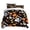 Black, variant on Red Orange Yellow Halloween Bedding Set, 3-Piece Cute Ghost Print Brushed Fabric Duvet Cover Pillowcases, Warm Soft Holiday Room Decor for Bedroom, XS