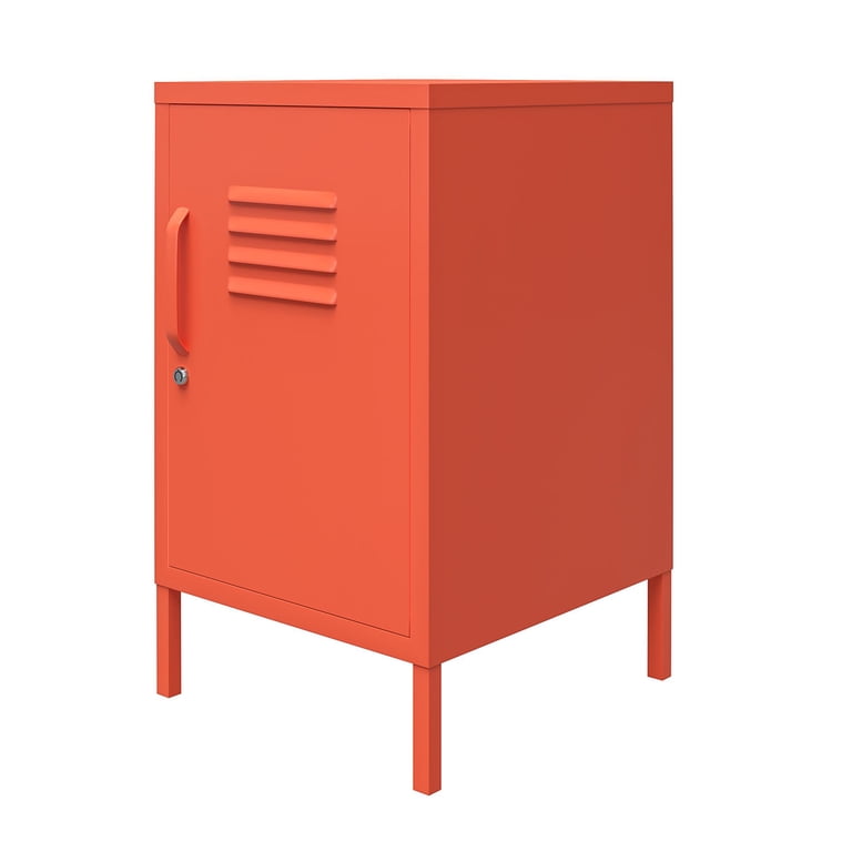 Novogratz Cache Metal Locker Style End Table, 27.14 H x 14.96 W