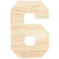 thumbnail image 1 of Krafty Supply - 14" Tall Birch Number 6 | 1/4" Birch Plywood | Collegiate | Wooden Craft Numbers, 1 of 4
