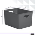 thumbnail image 2 of Superio Decorative Plastic Open Home Storage Bins Organizer Baskets, X-Large Grey (8 Pack) Container Boxes for Organizing Closet Shelves Drawer Shelf 22 Liter/23 Quart, 2 of 8