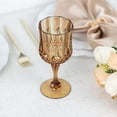 thumbnail image 5 of Balsa Circle 6 Disposable 8 oz Gold Crystal Cut Goblets Plastic Wine Glasses Party Events Tableware Decorations, 5 of 8