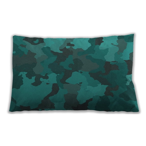 Ahgly Company Outdoor Rectangular Contemporary Lumbar Throw Pillow, 13 inch by 19 inch