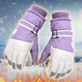 thumbnail image 3 of Gytml Winter Waterproof Ski Snow Warm Gloves For Women Men, Windproof Cold Weather Thermal With Touchscreen Fingers, For Running Driving Cycling Hiking Outdoor Sports Purple-One Size, 3 of 3