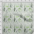thumbnail image 4 of oneOone Cotton Cambric Green Fabric Deer Dress Material Fabric Print Fabric By The Yard 42 Inch Wide, 4 of 6