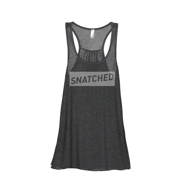Thread Tank Snatched Women's Sleeveless Flowy Racerback Tank Top Charcoal Small