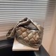 thumbnail image 2 of Bolsas De Hombro Bolso Bolsos cruzados acolchados de algodón Bolsos casuales de plumón Mujer para fiesta (Champagne), 2 of 9