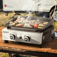 thumbnail image 2 of Royal Gourmet PD1204 Portable 17-Inch 2-Burner Tabletop Gas Griddle Grill, 17,000 BTU, 2 of 11