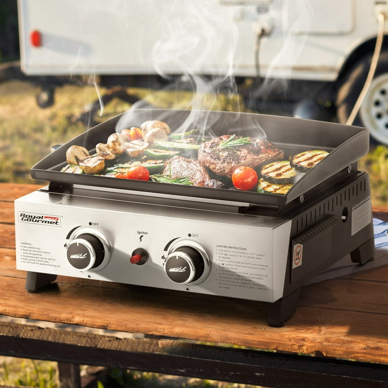 Royal Gourmet PD1204 Portable 17-Inch 2-Burner Tabletop Gas