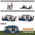 thumbnail image 4 of Ozark Trail 8 Person Family Instant Cabin Tent, 13' x 9' x 72", made with recycled materials, blue, 4 of 13
