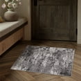 thumbnail image 4 of BERTHMEER 2'x3' Black Small Modern Abstract Area Rugs for Bathroom Bedroom Entryway Kitchen Dorm Entrance Non Slip Washable Distressed Contemporary Indoor Rugs, 4 of 8