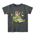 thumbnail image 4 of Little Boys T-shirt Raccoon School Bus Print Short Sleeve Crew Neck Youth Tees Size 6-7T, 4 of 4