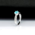 thumbnail image 2 of Uloveido 6-Prongs Blue CZ Solitaire Accent Wedding Engagement Rings for Women Y027-Blue-6, 2 of 6