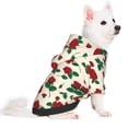 thumbnail image 2 of Honeii Rose Flowers Print Small Dog Hoodies Pet Hooded Sweatshirts Fall Winter Puppy Cat Sweaters Warm Clothes for Small Dogs Outfits Costume-Small, 2 of 7