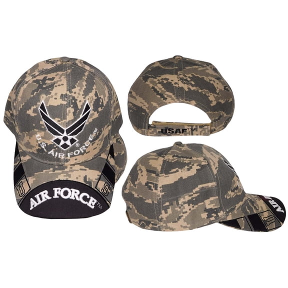 Air Force ACU Camouflage Camo Black USAF Wings Embroidered Cap Hat CAP603UC