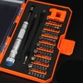 thumbnail image 1 of 52-Piece Precision Screwdriver Kit with Locking Function - Chromium Vanadium Steel Tools for Repairing Smartphones, Laptops, Watches & Eyeglasses - Compact 7.68" x 4.53" x 1.38" Orange Storage Case -, 1 of 7