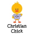 thumbnail image 2 of CafePress - Christian Chick -  Round Wood Ornament 4", 2 of 2
