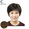 thumbnail image 3 of Peluca de cabello real FurNest de pelo corto para mujeres de mediana edad y mayores: negra, marrón oscuro y marrón claro. Fibra sintética de alta calidad. Fácil de usar y ligera., 3 of 5