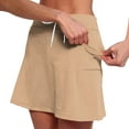thumbnail image 3 of Seductiva Shorts for Women Women's Fashionable Casual Sports Casual Skirt with Pocket Drawstring Solid Color Mid Waist Skirt Pants Summer Shorts for Women, 3 of 3