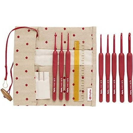 UPC: 0846550017705 | Tulip Etimo Red Crochet Hook W/ Cushion Grip Set