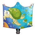 thumbnail image 1 of HATIART Nage Couverture à Capuchon Couverture Portable Confortable à Capuchon Jeter Wrap 56x80 Pouces, 1 of 3
