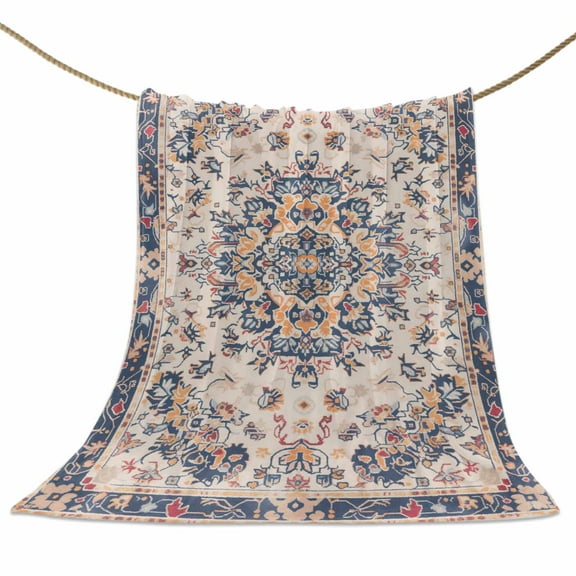 Flannel Fleece Blanket Tribal Boho Super Soft Warm Cozy Throw Blanket Vintage Bohemian Ethnic Style Bed Couch Car Blankets for All Season 60" x 80"