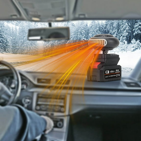 Kumdkd 3-in-1 Lithium Battery Fan & Warmer - Portable Heater for Home Car Outdoors with Defrost Function (Rechargeable, Overheat Protection)‌