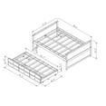 thumbnail image 3 of Full Captain's Bed with Trundle and 3 Drawers Twin Daybed, 3 of 4