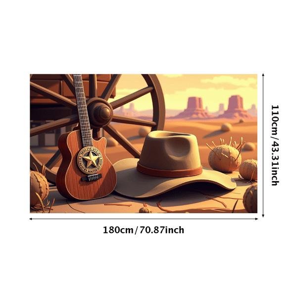 Western Cowboy Theme Banner Backdrop Vintage Décor Background for Parties Weddings Events Photoshoot Festivals Celebrations Rustic Scenery Display