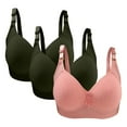 thumbnail image 2 of LLYWEY Sleep Bras for Women Plus Size Wire-Free Mesh Bra Ladies Demi Cup Bra Style-1261 Women Molded Cup Bra Feature Adult Female T-Shirt Sports Bras Pinks 36B, 2 of 3