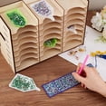 thumbnail image 3 of 1Set Wooden Rhinestone Trays Storage Box for DIY Diamond Painting Tools Holder Rectangle Floral White Fihished Product: 295x212x122mm, 3 of 6