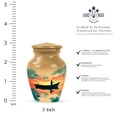thumbnail image 2 of JAGASY Fishing Urn for Couple - Golden Small Urn for Ashes Adult Male & Female - Water Boat Sunset Clouds Scene Decorative Urns for Husband - Mini Urns for Human Ashes Keepsake - (3 Inch), 2 of 7