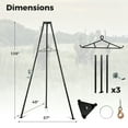 thumbnail image 2 of Topcobe Tripod Game Hoist Deer Hanger 600 LBS Capacity Deer Skinning Rack, Portable Outdoor Camping Equipment-Black, 2 of 10