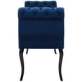 thumbnail image 3 of Adelia Chesterfield Style Button Tufted Performance Velvet Bench - Navy, 3 of 7