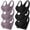 Purple, variant on 6PC Bras for Women No Steel Ring Breathable Soft Padded Sports Bra Underwear Breathable Large Size Snug Bras Khaki 3XL