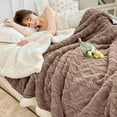 thumbnail image 6 of karymi Taffeta Fleece Double Layer Blanket Soft Lambswool Thickened 59.06x39.37in Office Nap Throw for Couch Bed Home Warm Gifts for Men Mens Gifts Porch Decor, 6 of 6