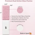 thumbnail image 3 of Glass Pumice Stone 2 Pack Callus Remover for Feet, Elbows, Hands, and Knees, Spain Made - 2 in 1 Pedicure Exfoliator and Scrubber for Rough, Hard Skin (Pink Color), 3 of 6