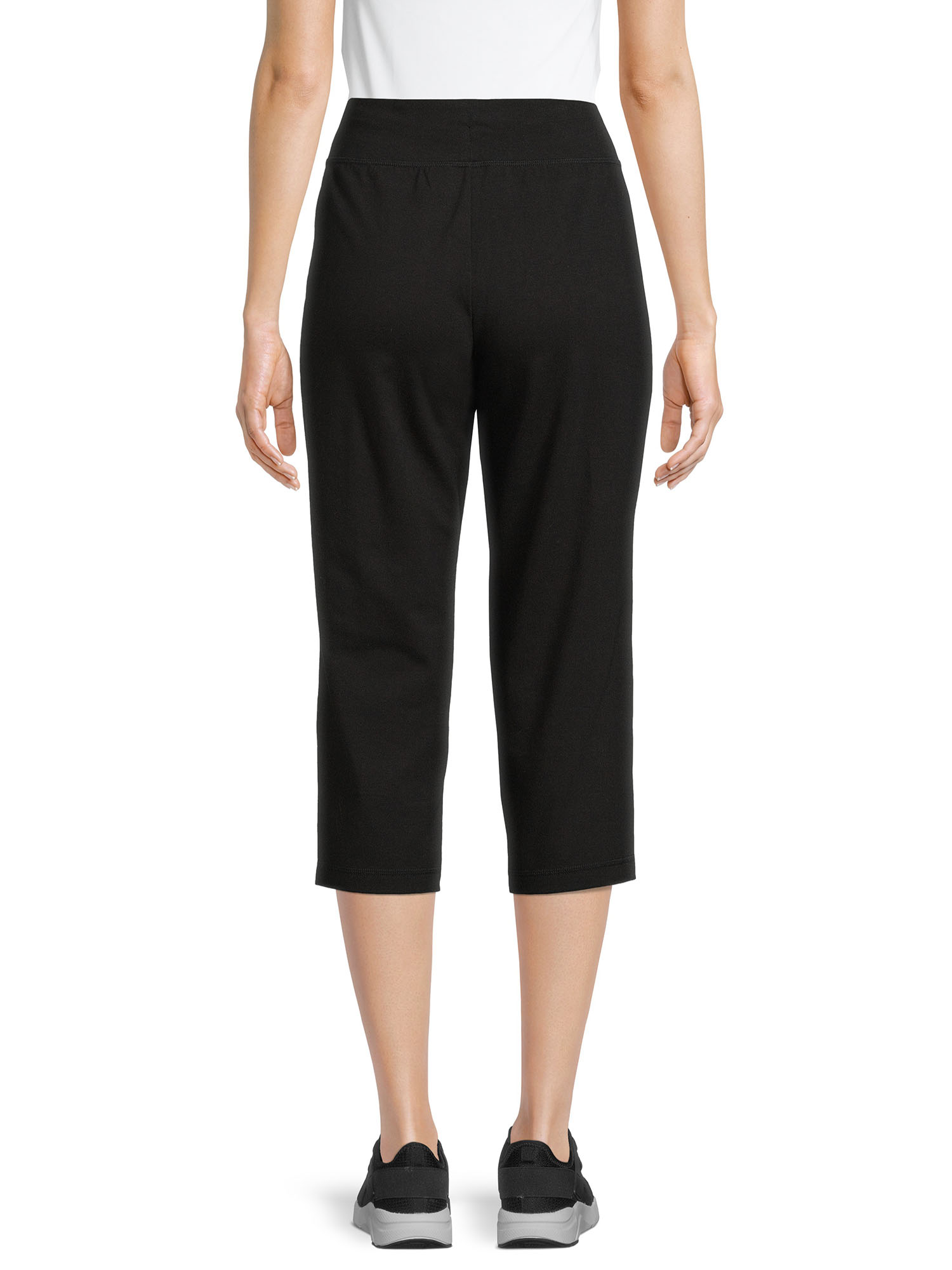 Athletic Works Women's Athleisure Core Knit Capri Pants with Drawstring