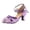 Purple, variant on Women Middle Heels Sequined Soft Sole Closed Toe Dance Shoes Professional Footwear For Latin And Ballroom Dance ,Us Size:5