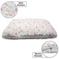 thumbnail image 3 of Animal Pet Bed, Cartoon Style Print of Pastel Toned Cats Birds Pattern on Plain Backdrop, Resistant Pad for Dogs and Cats Cushion with Removable Cover, 24" x 39", White and Multicolor, by Ambesonne, 3 of 4